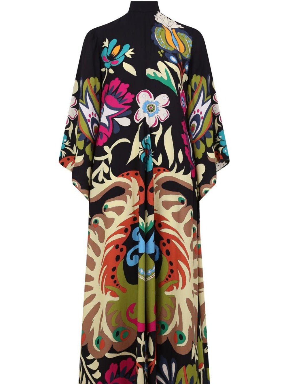 Peacock Printed Maxi Dress