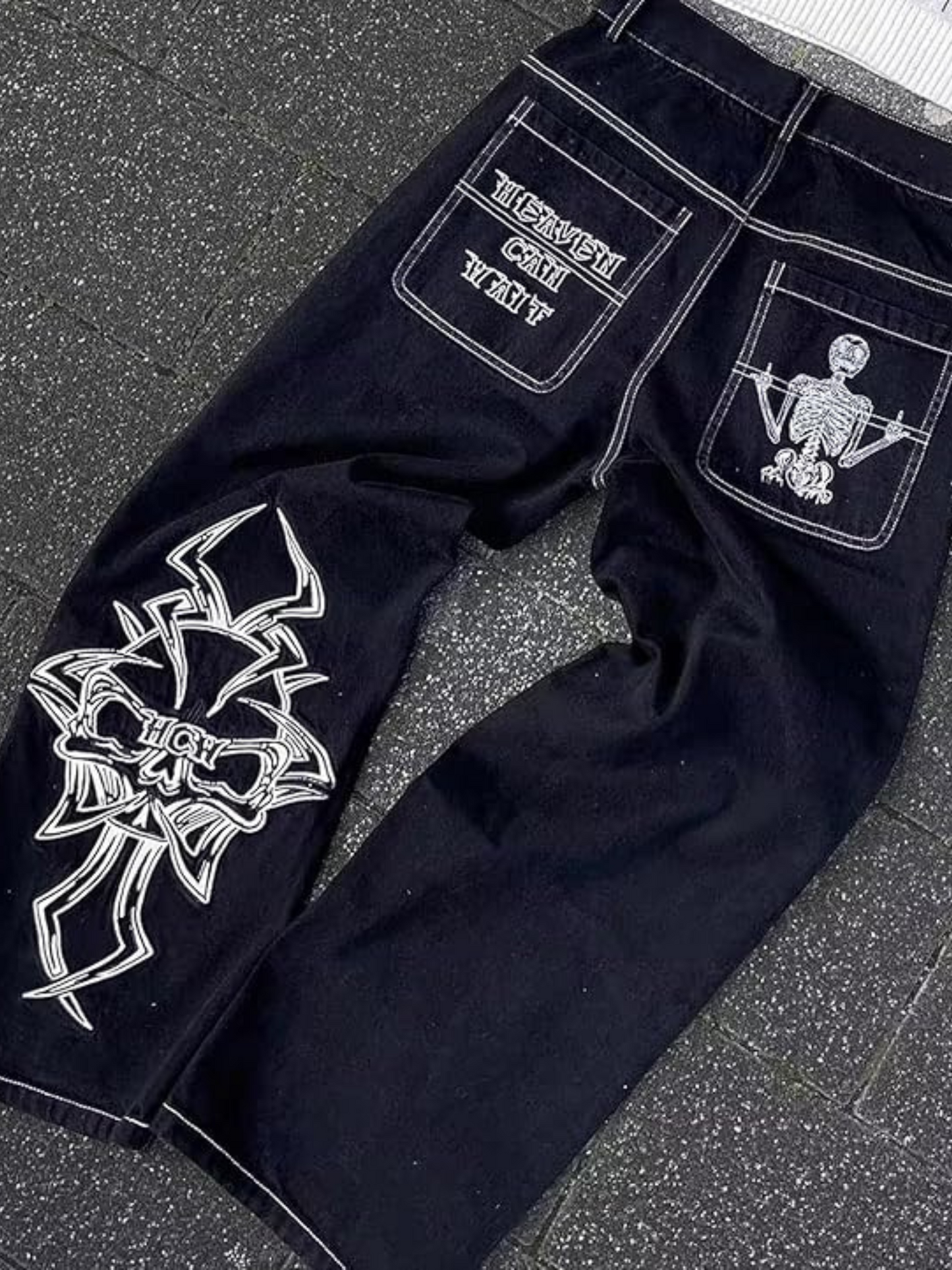 Amalfi Embroidered Baggy Jeans