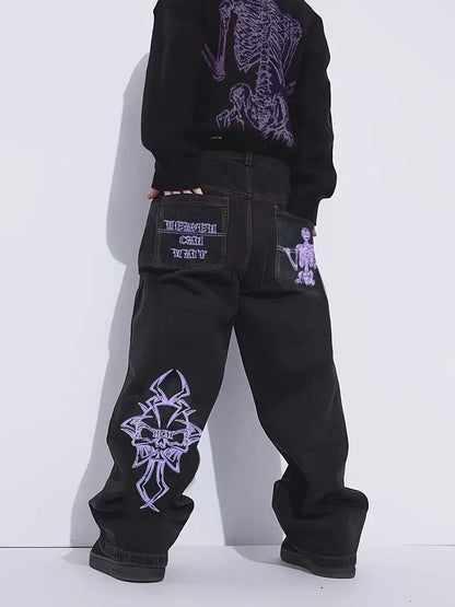 Amalfi Embroidered Baggy Jeans